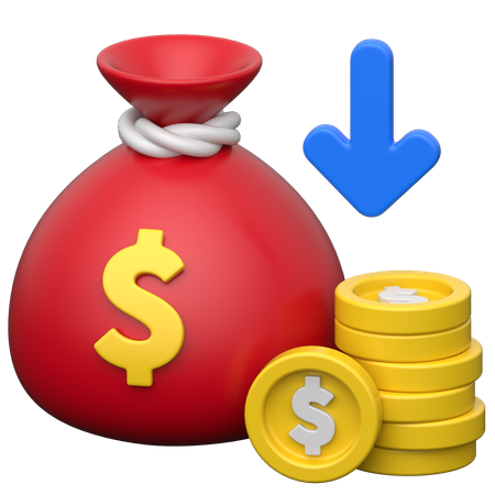 Redução de custos  3D Icon