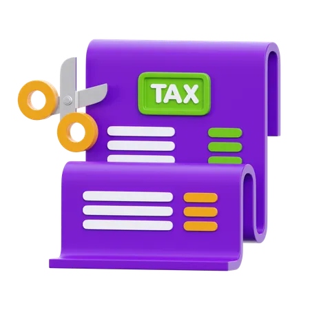 Redução de impostos  3D Icon