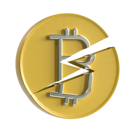 Reducción a la mitad de bitcoin  3D Icon