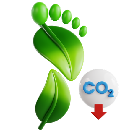 Reduce Carbon Footprint  3D Icon