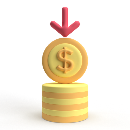 Reduce Cost  3D Icon