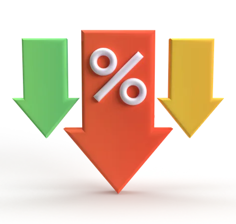 Reduce cost  3D Icon