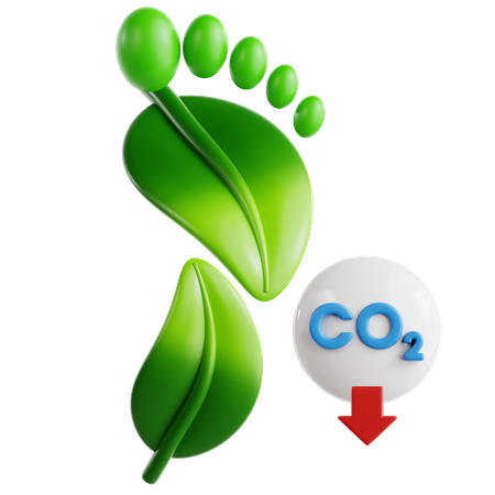 Réduire l'empreinte carbone  3D Icon