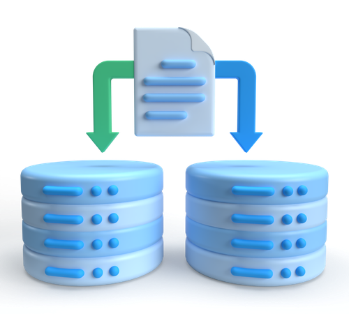 Redundancia de datos  3D Icon