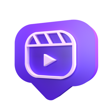 Reel Message  3D Icon