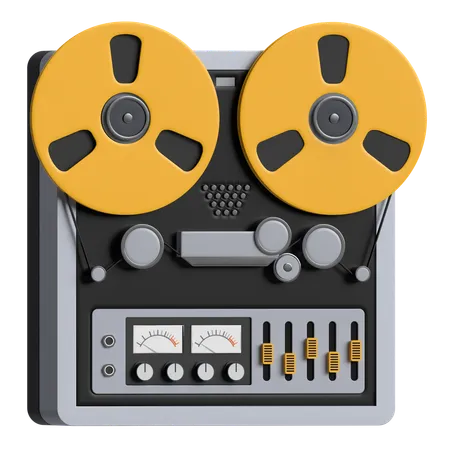 Reels To Reels Tape Recorder  3D Icon