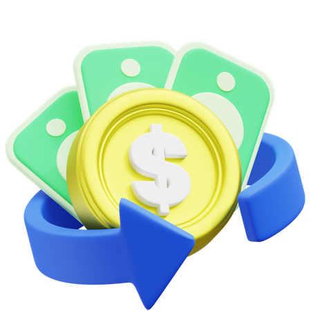 Dinheiro de volta  3D Icon