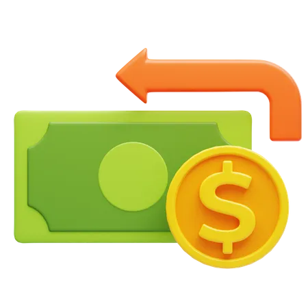 Dinheiro de volta  3D Icon