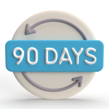 Reembolso de 90 días  3D Icon