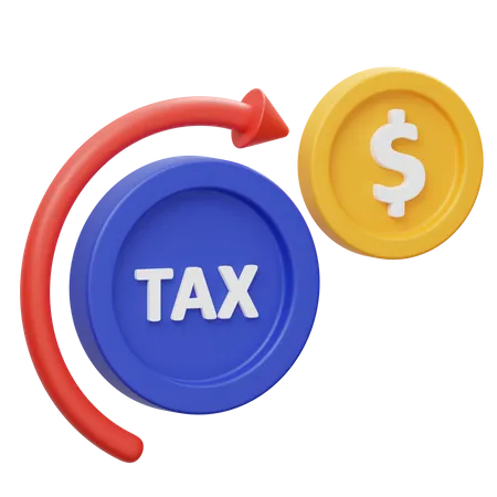 Devolución de impuestos  3D Icon