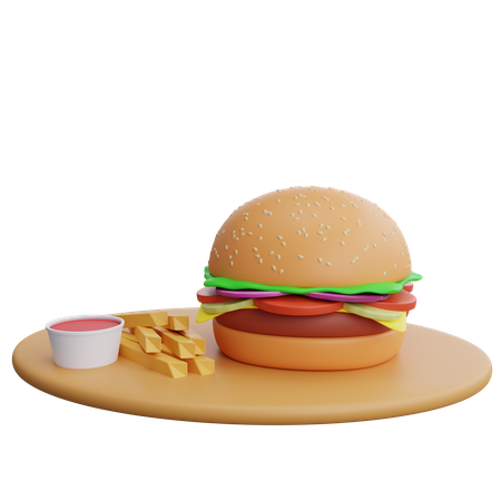 Refeição  3D Icon