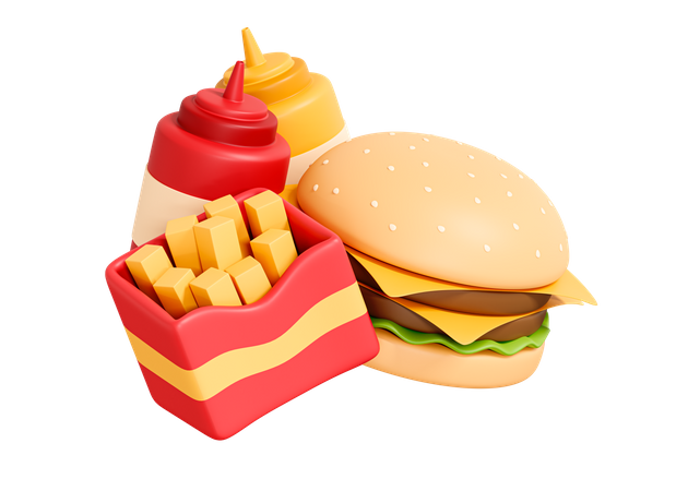 Refeição  3D Icon