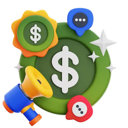Refer Earn  3D Icon