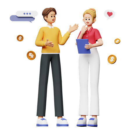 Refer to Friend  3D Icon