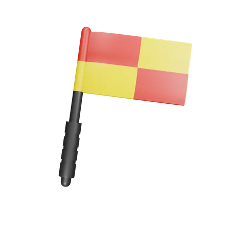 3 D Icon Referee Flag 3D Icon