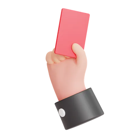 REFEREE RED CARD  3D Icon