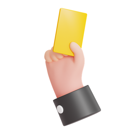 REFEREE YELLOW CARD 3D Icon