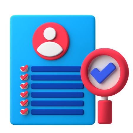 Reference Check  3D Icon