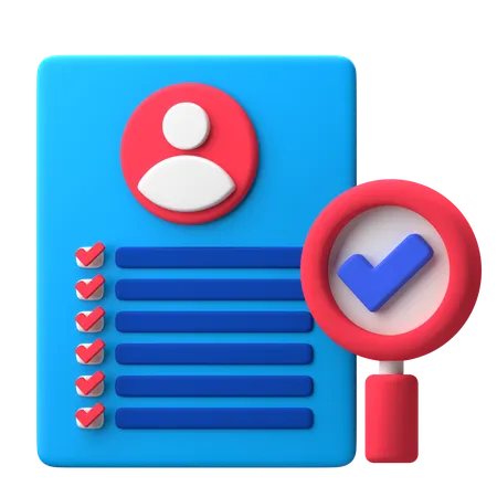 Reference Check  3D Icon