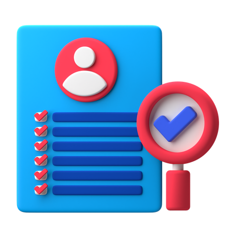Verificação de referência  3D Icon