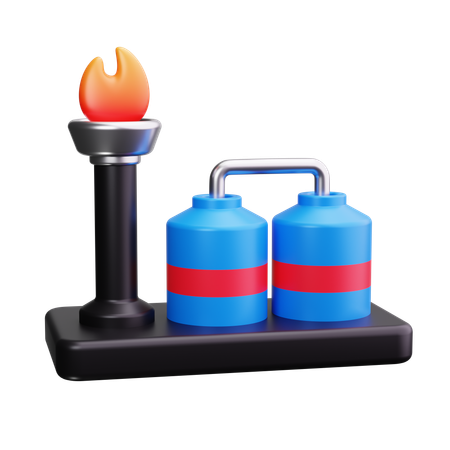 Refinería de petróleo  3D Icon