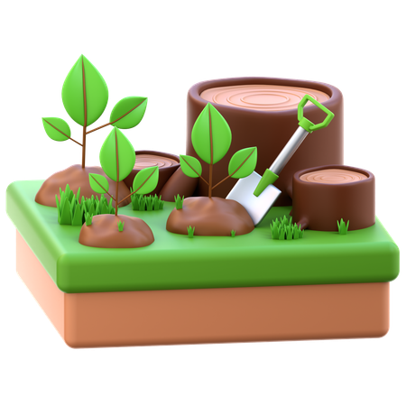 Reforestation  3D Icon