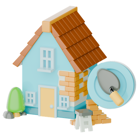 Renovación de la casa  3D Icon