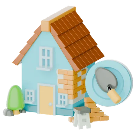 Renovación de la casa  3D Icon
