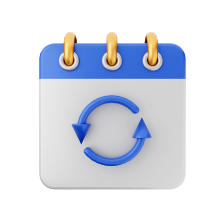 Refresh Calendar  3D Icon