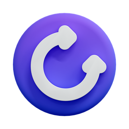 Refresh Circular Arrows  3D Icon