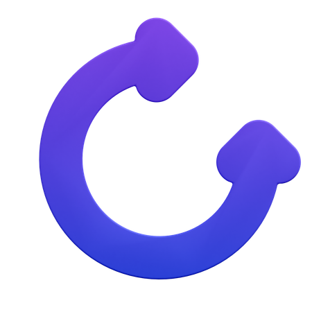 Refresh Circular Arrows  3D Icon