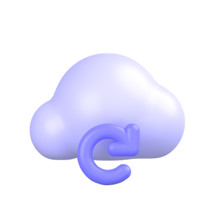 Refresh-cloud 3D Illustration