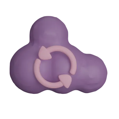 Refresh Cloud  3D Icon