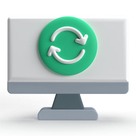 Refresh Computer  3D Icon