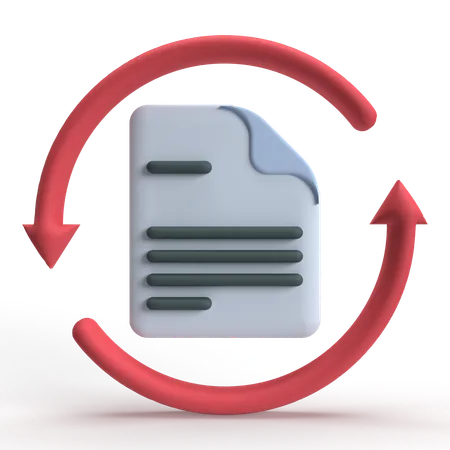 Refresh Document  3D Icon