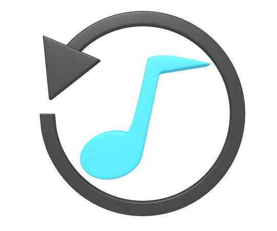 Refresh Music Player  3D Icon