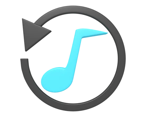 Refresh Player Track Music 3D Icon