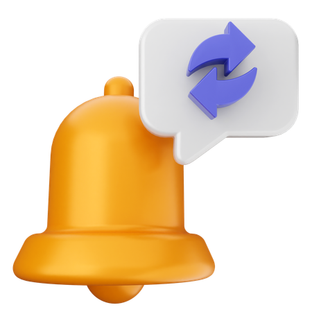 Refresh Notification Bell  3D Icon