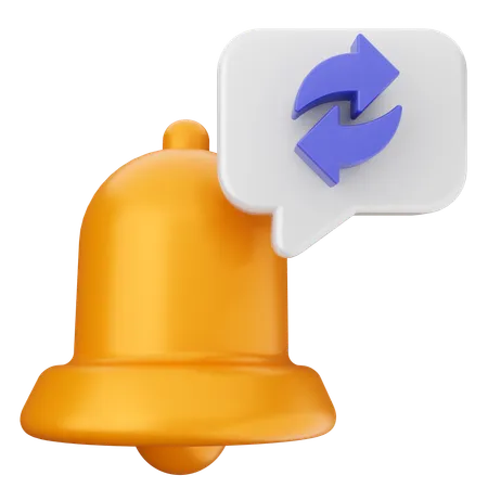 Refresh Notification Bell  3D Icon