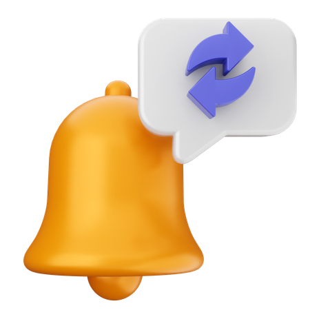 Refresh Notification Bell  3D Icon