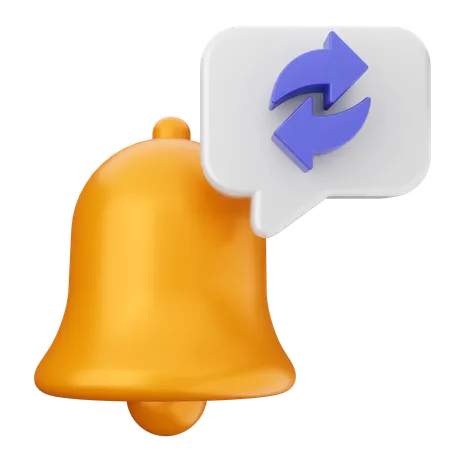 Refresh Notification Bell  3D Icon