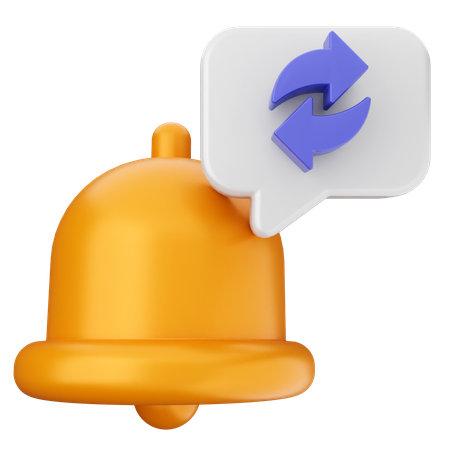 Refresh Notification Bell  3D Icon