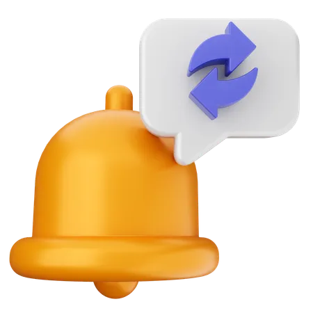 Refresh Notification Bell  3D Icon