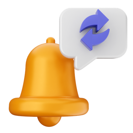 Refresh Notification Bell  3D Icon