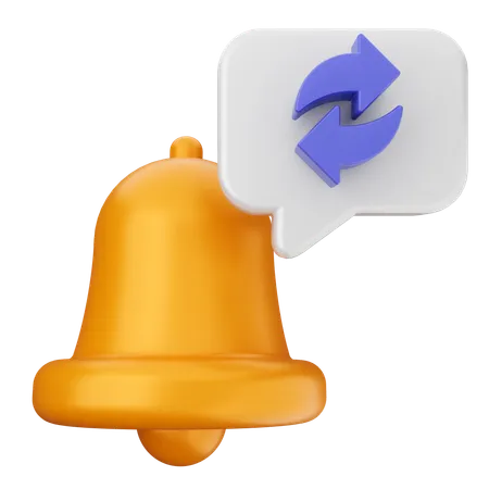 Refresh Notification Bell  3D Icon