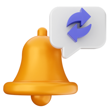 Refresh Notification Bell  3D Icon