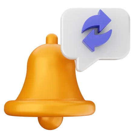 Refresh Notification Bell  3D Icon