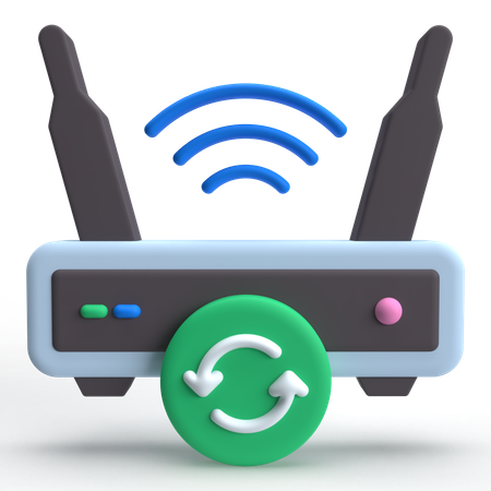 Refresh Router  3D Icon