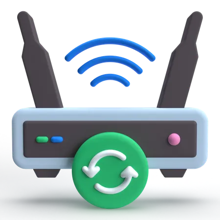 Refresh Router  3D Icon