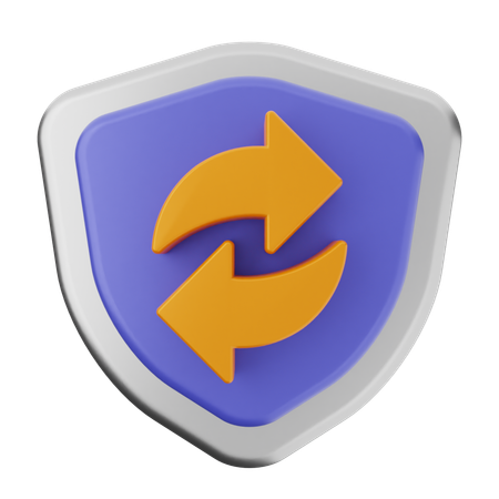 Refresh Shield Protection  3D Icon